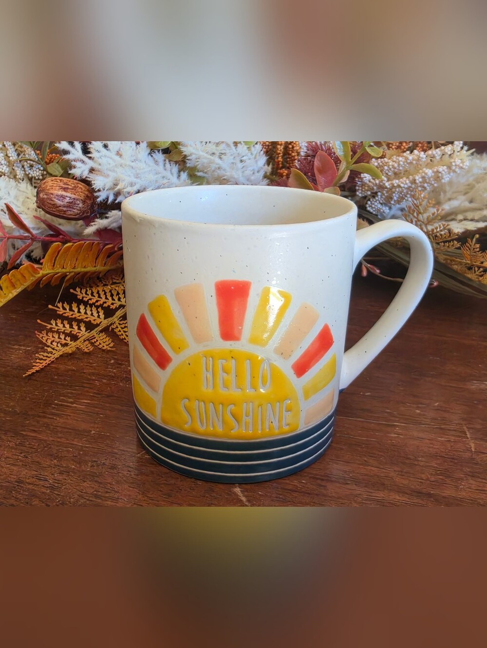 🌤"Hello Sunshine" Speckled Ceramic Coffee Mug